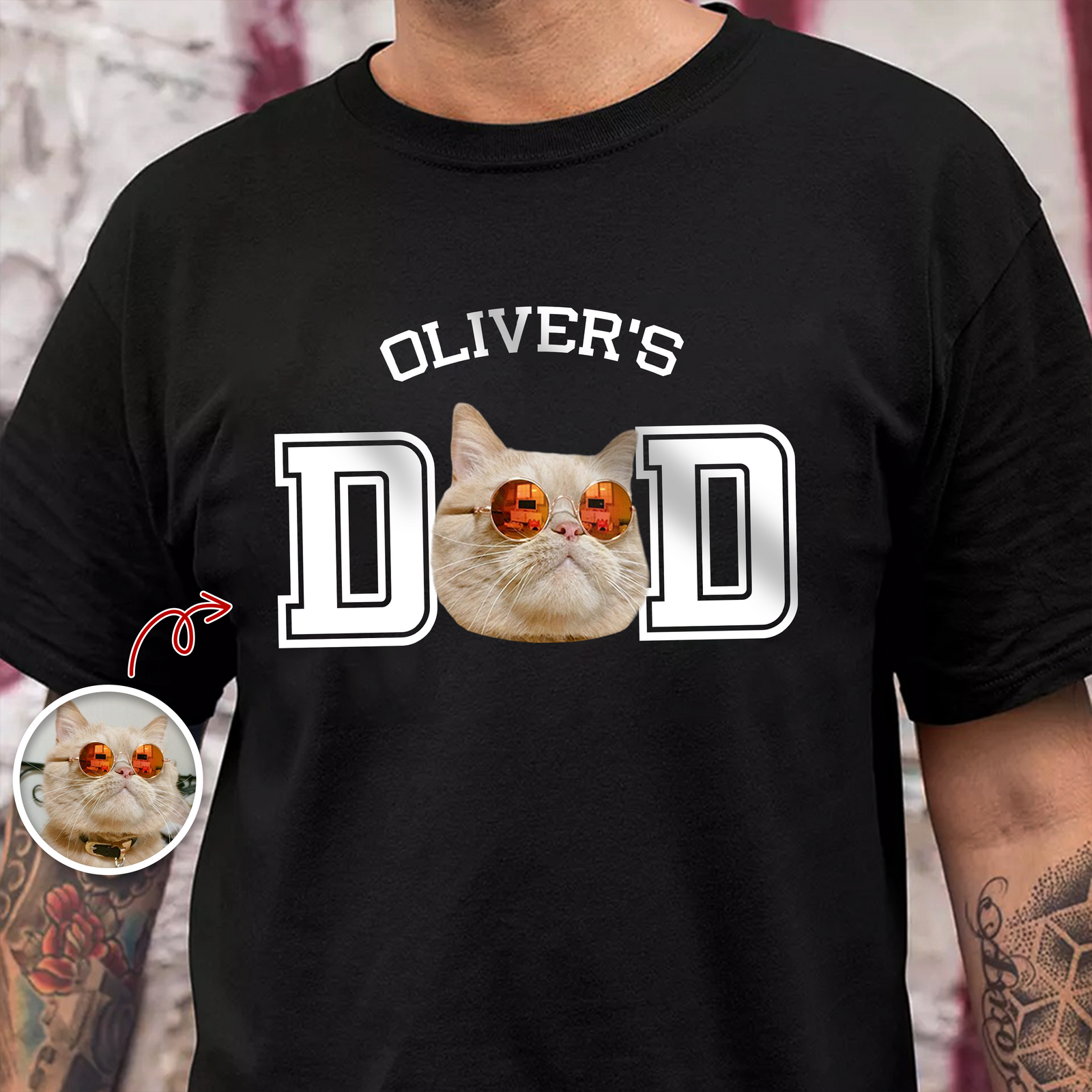 Custom Photo Cat Dad Cat Mom Dark Shirt For Cat Lovers HA75 897234