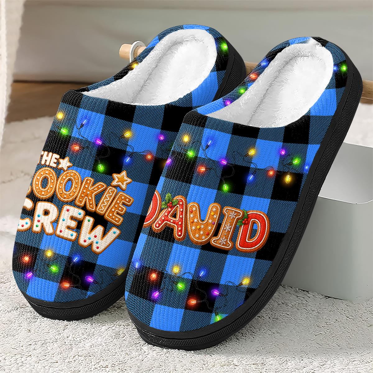 Personalized Custom Name The Cookie Crew Christmas Slippers TH10 171223