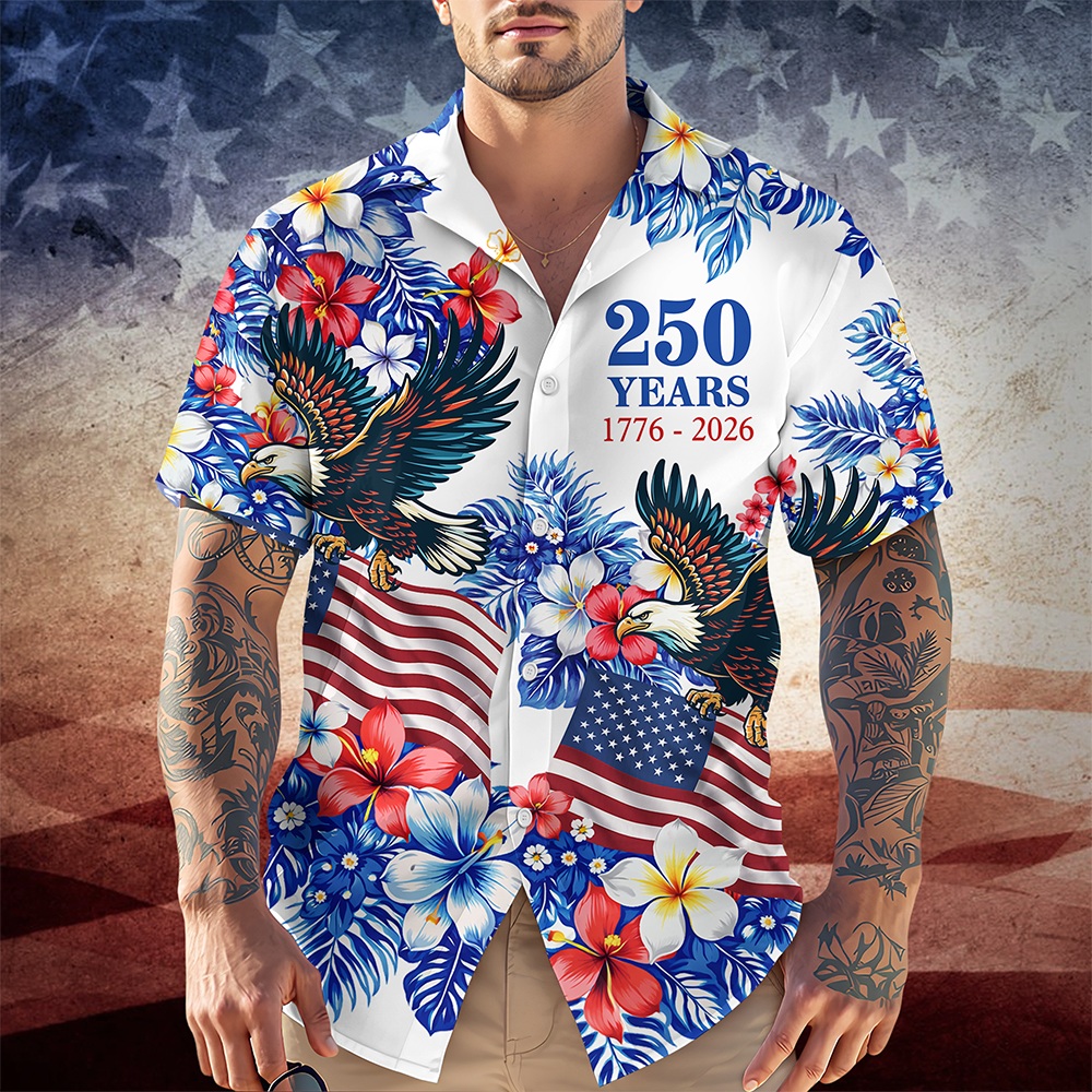 Men's American 250Th Anniversary Hawaii Shirt HA75 920890