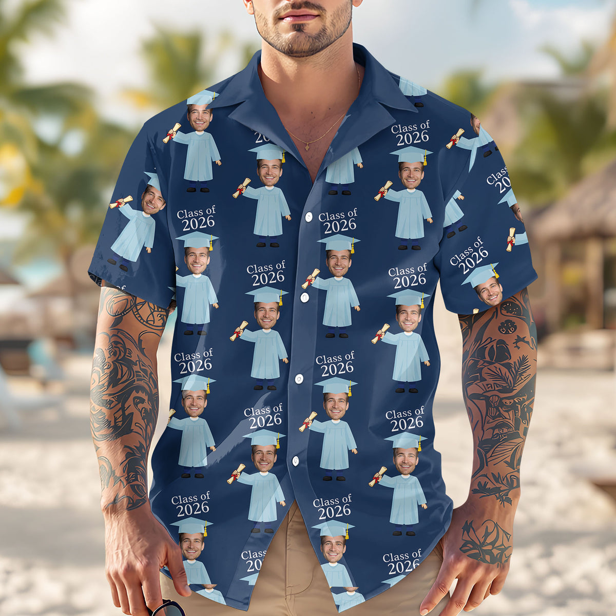 Custom Face Class of 2026 Graduation Hawaii Shirt HA75 920506