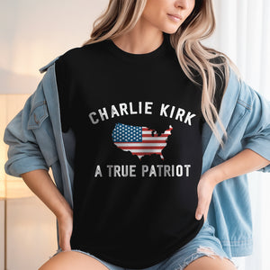 Charlie Kirk - A True Patriot Dark Shirt LM32 65451
