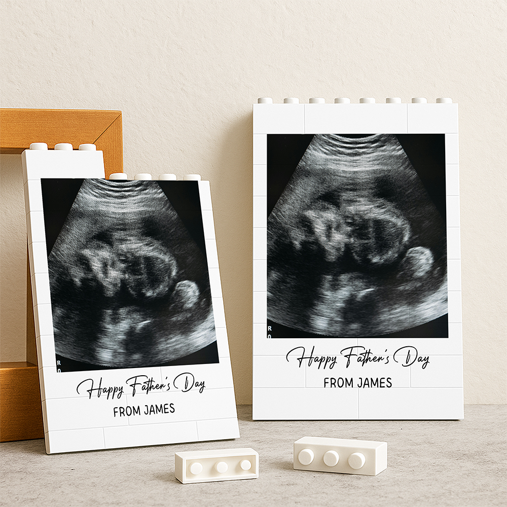 Custom Photo Happy Father's Day Baby Scan Building Brick Blocks TH10 898857