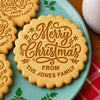 Personalized Family Name Merry Christmas Family Cookie Stamp HA75 919464