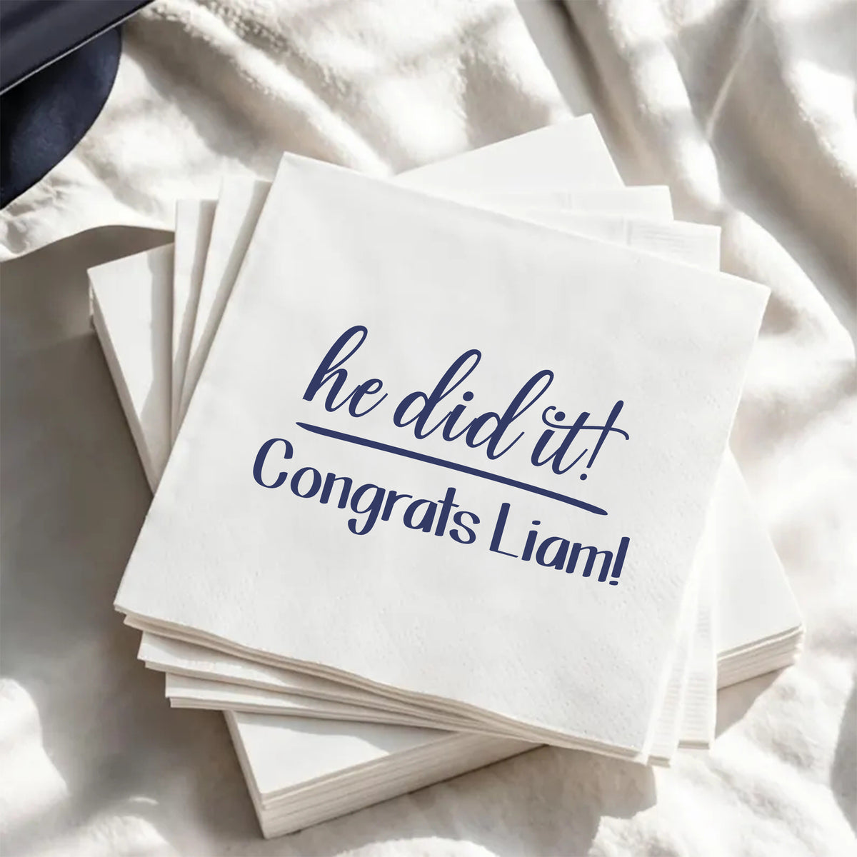 Custom Name He/She Did It! Napkins For Graduation Party TH10 169651
