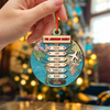 Custom Family Name Travel Adventure 2 Layer Wooden Ornament LM32 895447