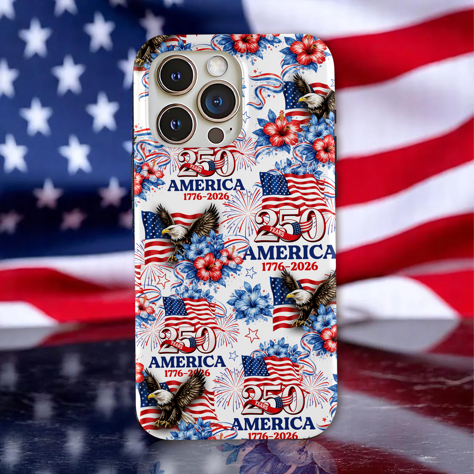 250 Years America 1776-2026 Patriotic Phone Case HA75 920224