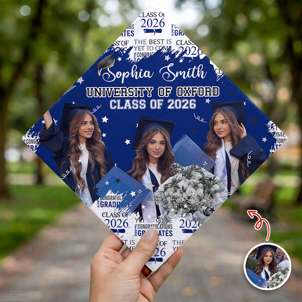 Custom Photo The Best Is Yet To Come Class Of 2026 Graduation Cap Topper HO82 901662