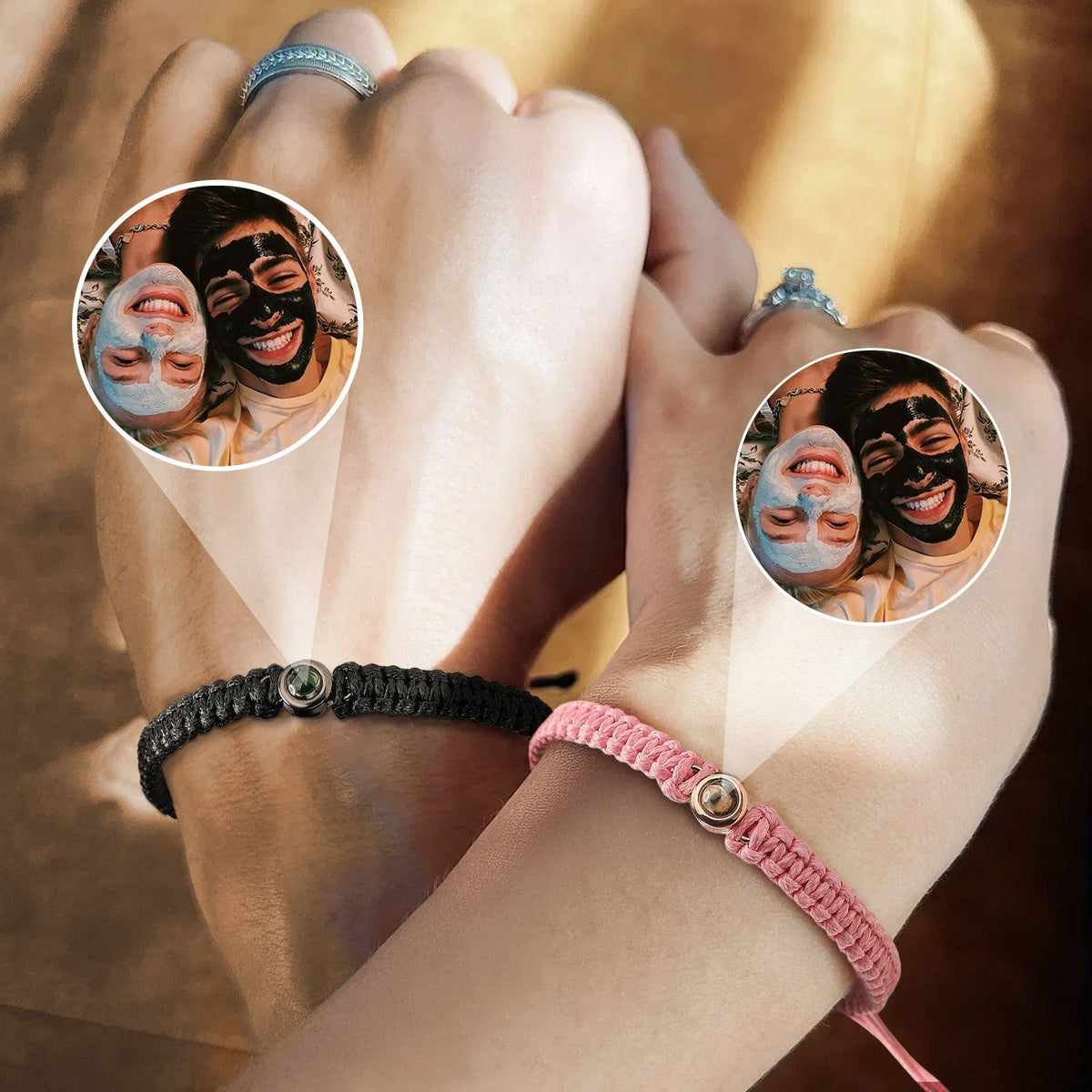 Custom Couple Photo Projection Bracelet Jewelry Couple Gift HA75 892866