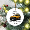 Personalized First Car Christmas Ceramic Ornament Gift For Car Lover TH10 171075