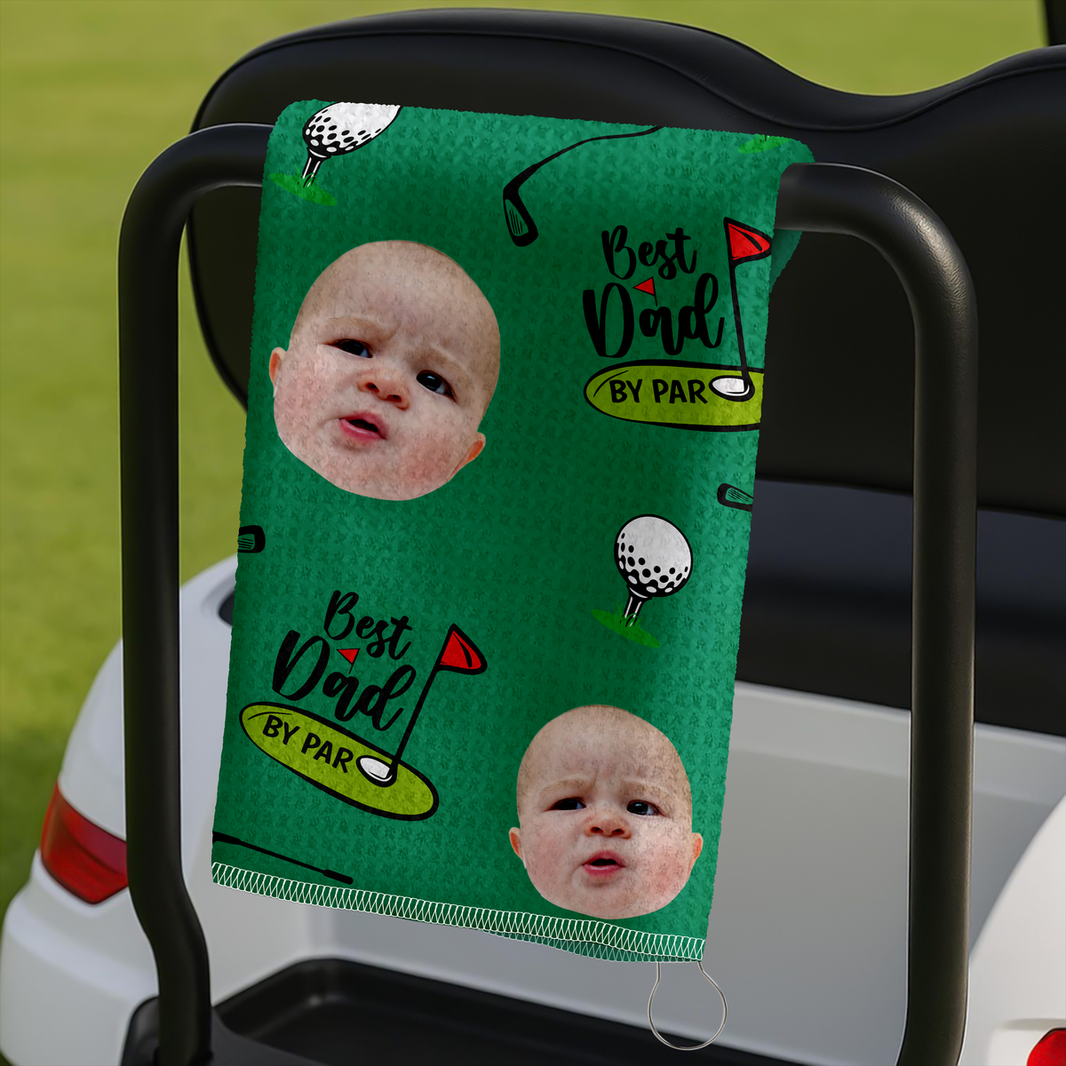 Custom Face Kid Best Dad By Par Funny Golf Towel HA75 892574