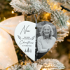 Custom Photo Memorial Christmas Heart Shaped Ceramic Ornament Remembrance Decoration Gift HO82 903426