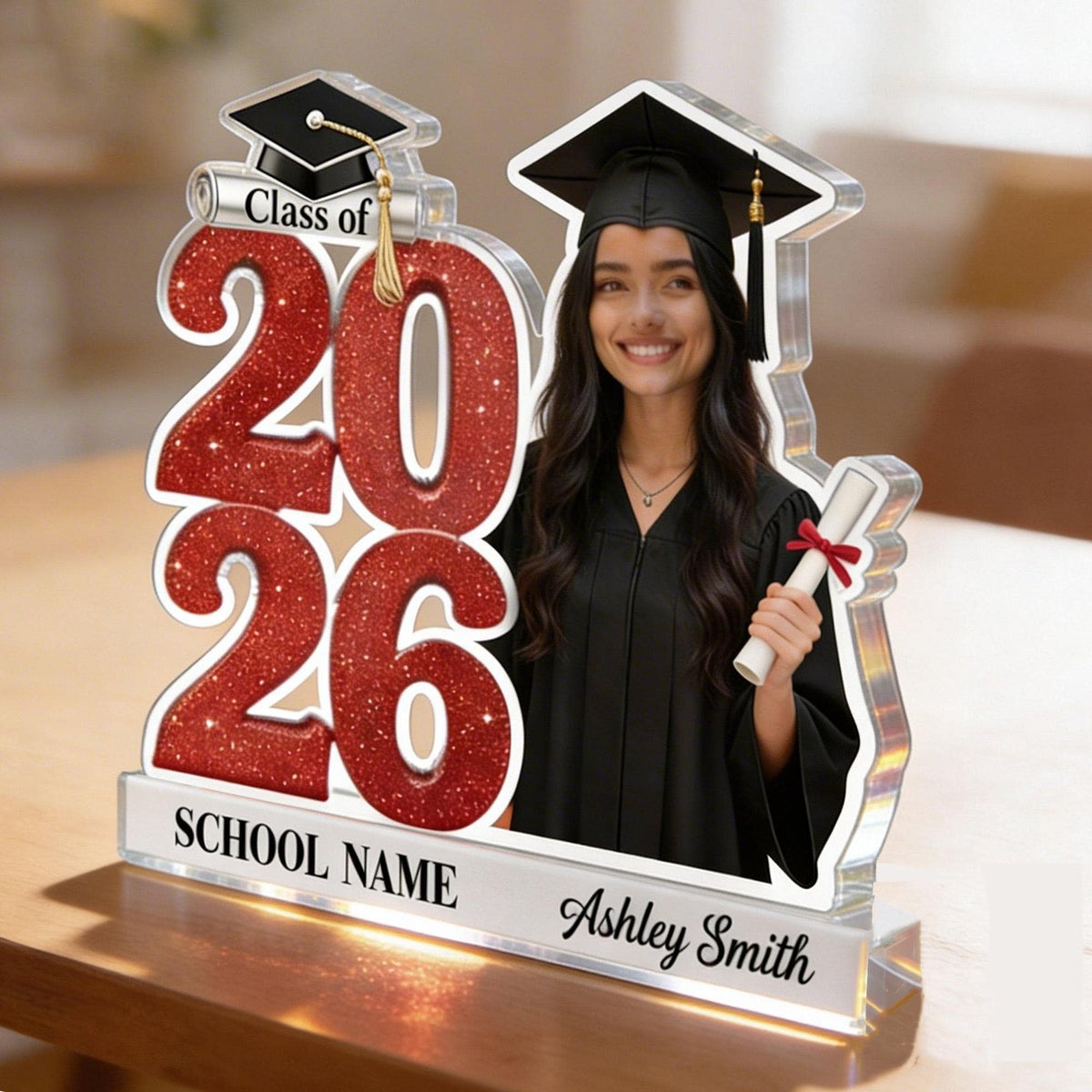 Custom Photo Graduation Acrylic Block Plaque Class of 2026 Keepsake Gift CH07 910850