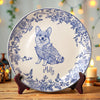 Custom Dog Breeds Chinoiserie Toile De Jouy Style Personalized Ceramic Plate HA75 892532