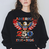 America 250 Years 1776–2026 Patriotic Eagle T-Shirt, USA Flag Independence Day Dark Shirt CH07 911092