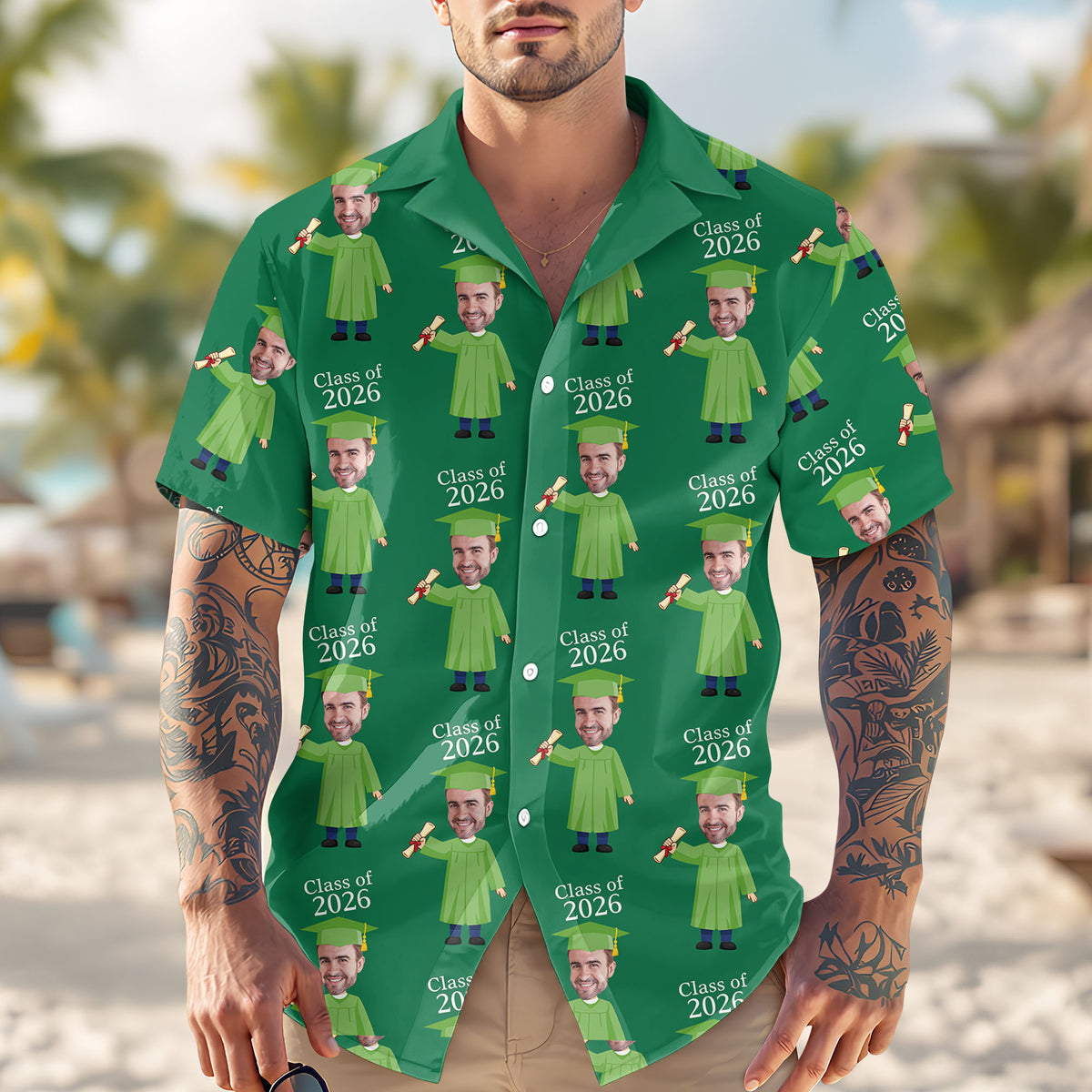 Custom Face Class of 2026 Graduation Hawaii Shirt HA75 920506