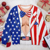 Custom Funny US 250th Anniversary Patriotic Ugly Sweater, America Flag Christmas Gift HA75 919160