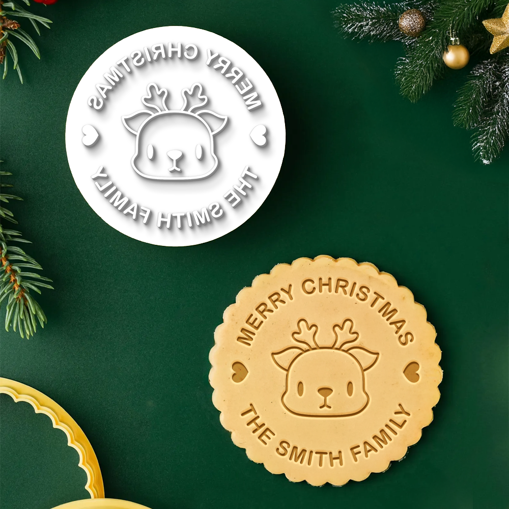 Custom Family Name Merry Christmas Cookie Stamp Christmas Party Gift CH07 899854