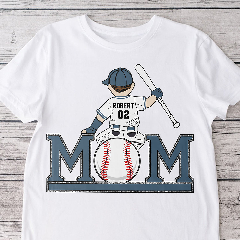 Custom Name & Jersey Number Personalized Baseball Mom Bright Shirt CH07 895324