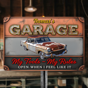 My Tools My Rules Custom Car Photo Retro Garage Metal Sign CH07 896276