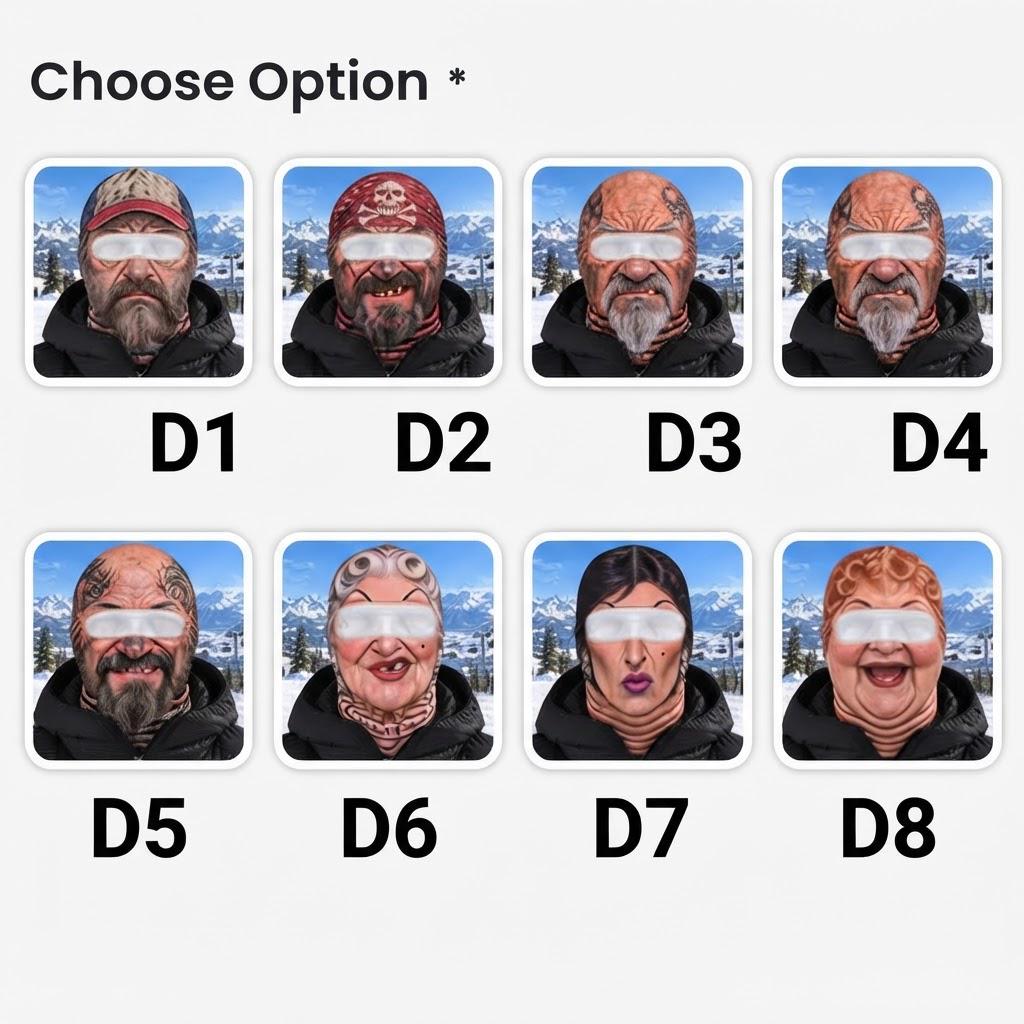 Personalized Funny Pirate, Tattoo Biker Ski Mask, Novelty Hilarious Gag Gift LM32 670423