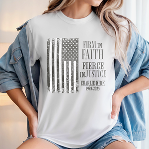 Charlie Kirk US Flag Bright Shirt HA75 644012