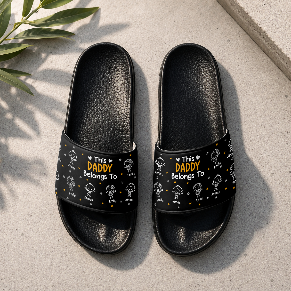Personalized This Daddy Belongs To Slide Sandals Gift For Father's Day LM32 669123