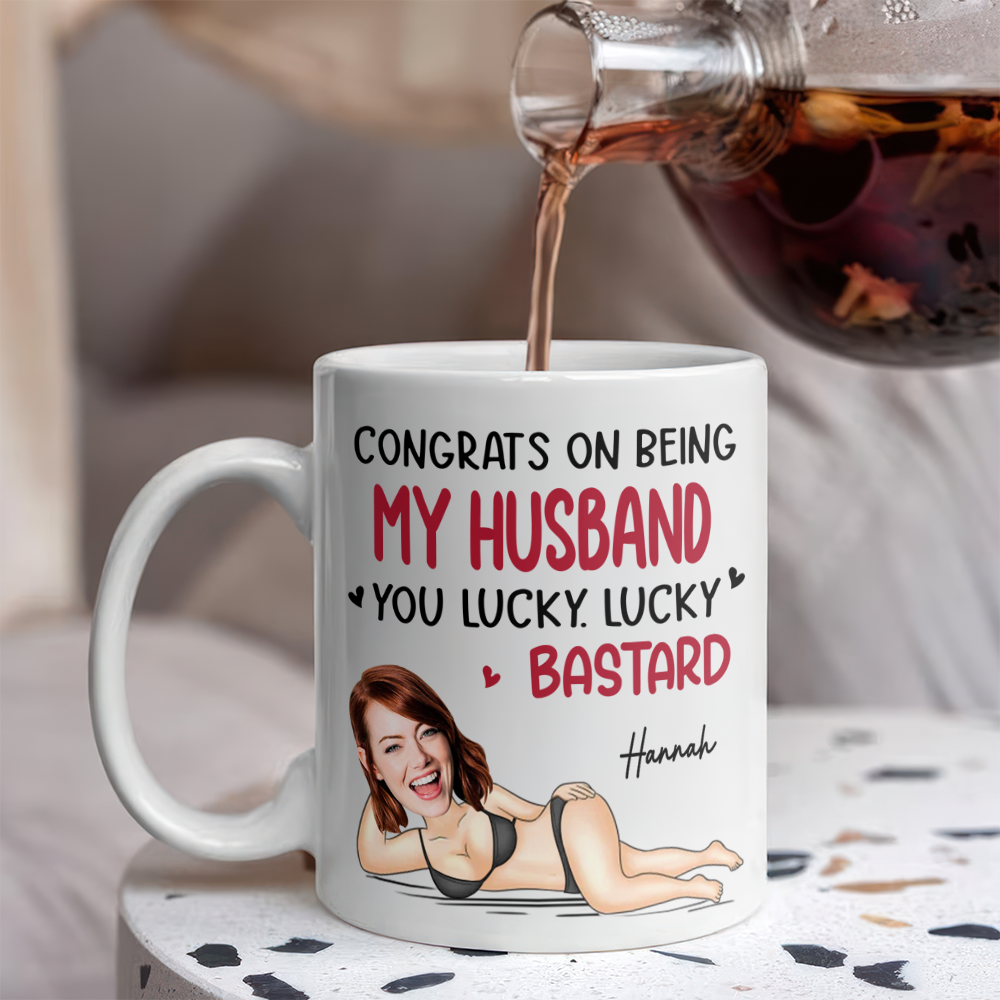 Custom Photo Anniversary Wedding Personalized Mug Gifts For Husband And Wife, Him And Her LM32 897577