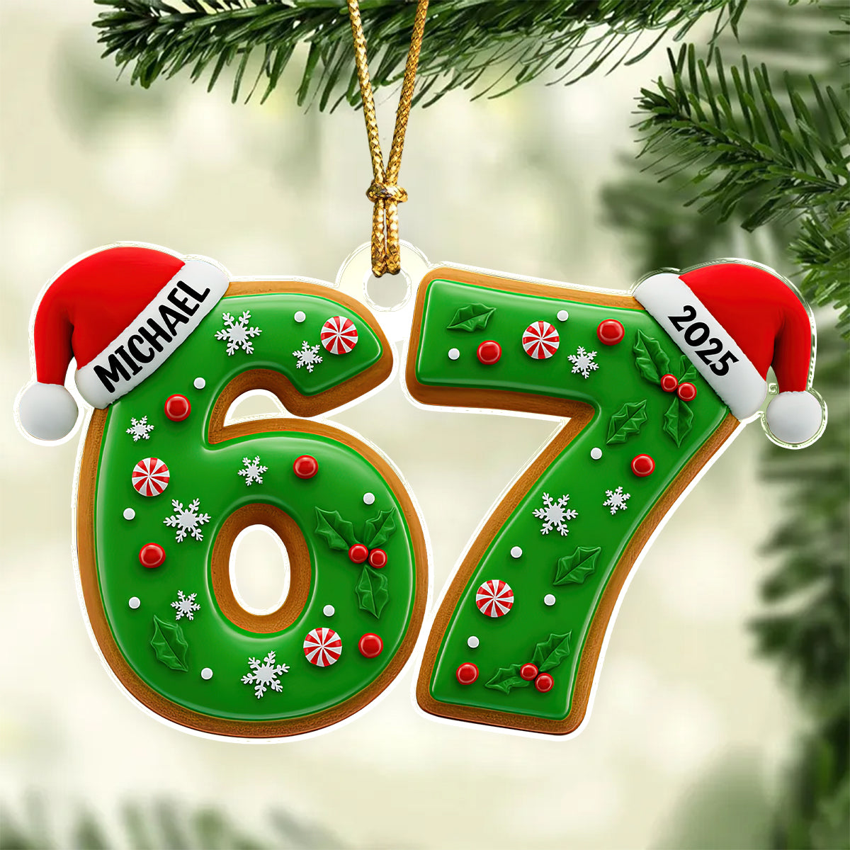 Six Seven Gen Alpha Humor Acrylic Ornament HO82 900506