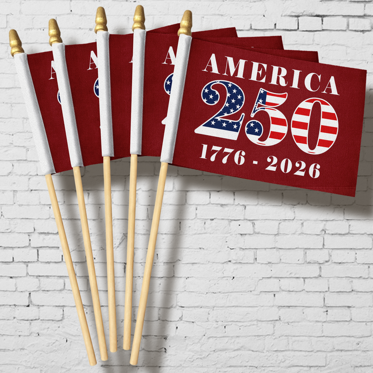 Personalized US 250th Anniversary 1776-2026 Patriotic Handheld Flag CH07 911846
