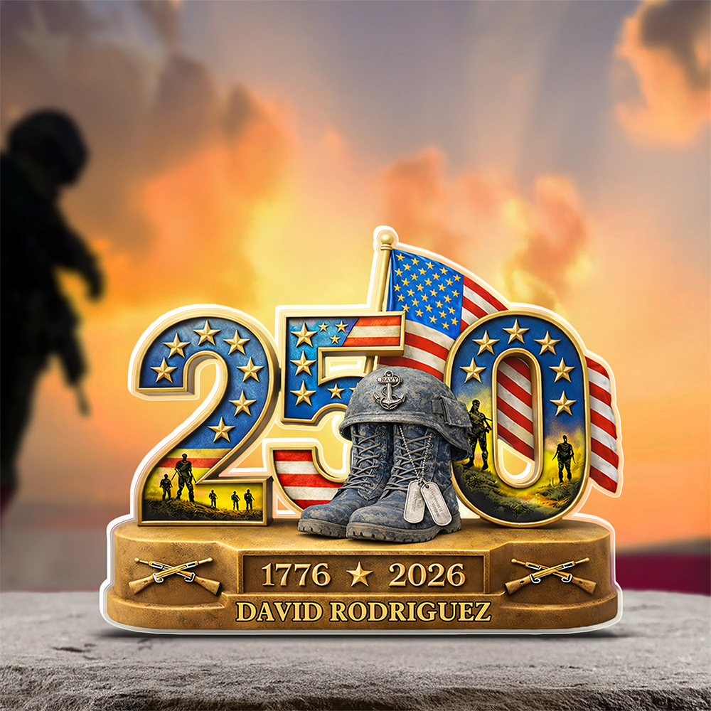 Personalized 250 Years Of Freedom 1776–2026 American Independence Acrylic Block Plaque - Veteran Gift, Patriotic Military Memorial Decor HO82 901890