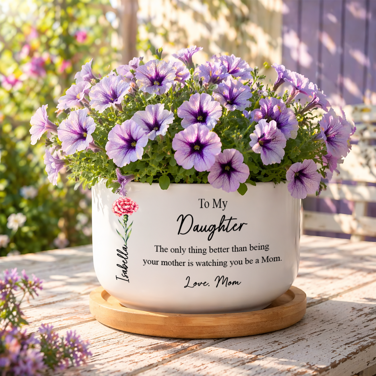 Watching You Be a Mom Personalized Plan Pot Gift For Daughter From Mom, Mommy To Be Gift CH07 911266