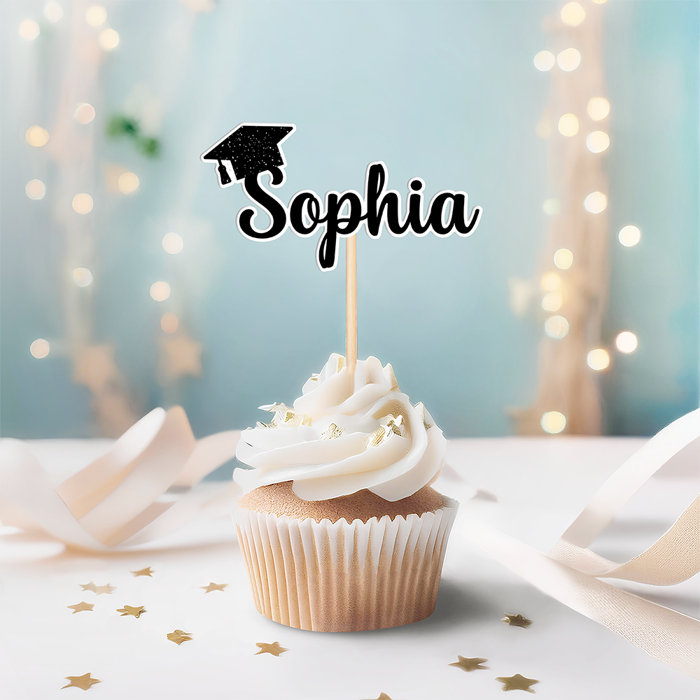 Custom Name Graduation Cupcake Topper Party Decor TH10 169679