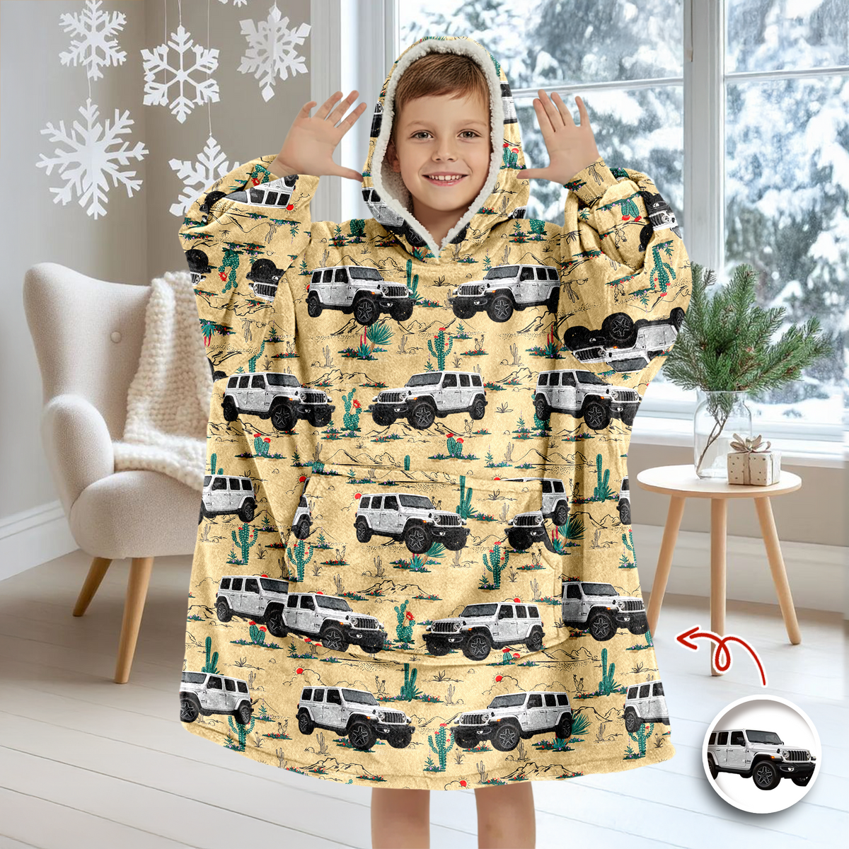 Custom Photo With Accessories Pattern Car Hoodie Blanket HA75 898292