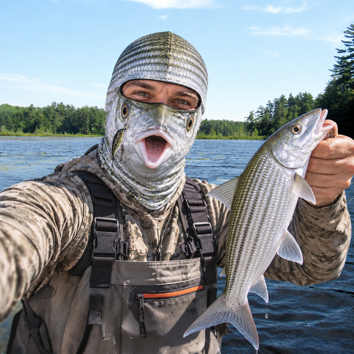 Funny Bonefish Mask For Fishing Lovers HO82 904024