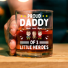 Custom Photo Proud Daddy of Little Heroes - Father's Day Personalized Gifts Custom Rock Glass for Dad, Superhero Lovers HO82 894056