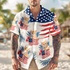 Custom Dog Cat Photo American Flag Hawaiian Shirt 4th of July Gift CH07 896110