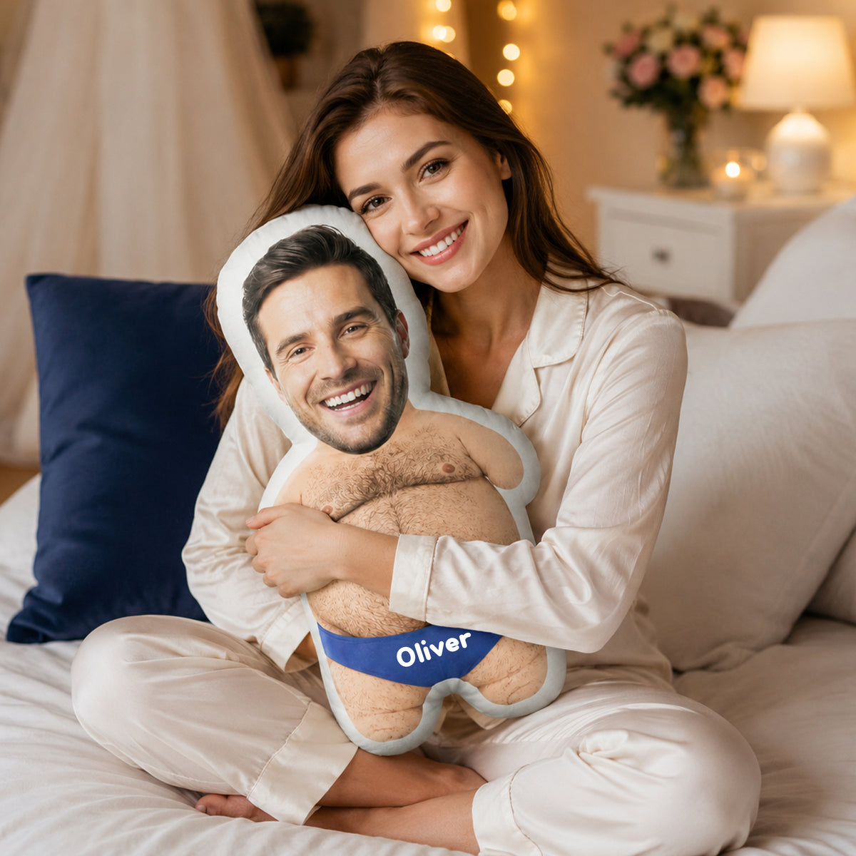 Custom Photo Minime Pillow Tummy Guy Shaped Pillow For Her TH10 170425
