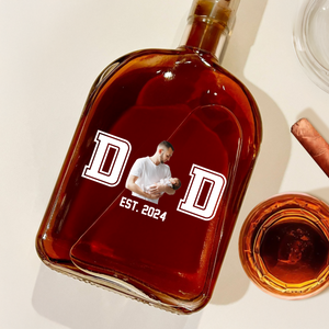 Custom Photo Dad & Kid Whiskey Bottle Father's Day Gift For Dad CH07 896000