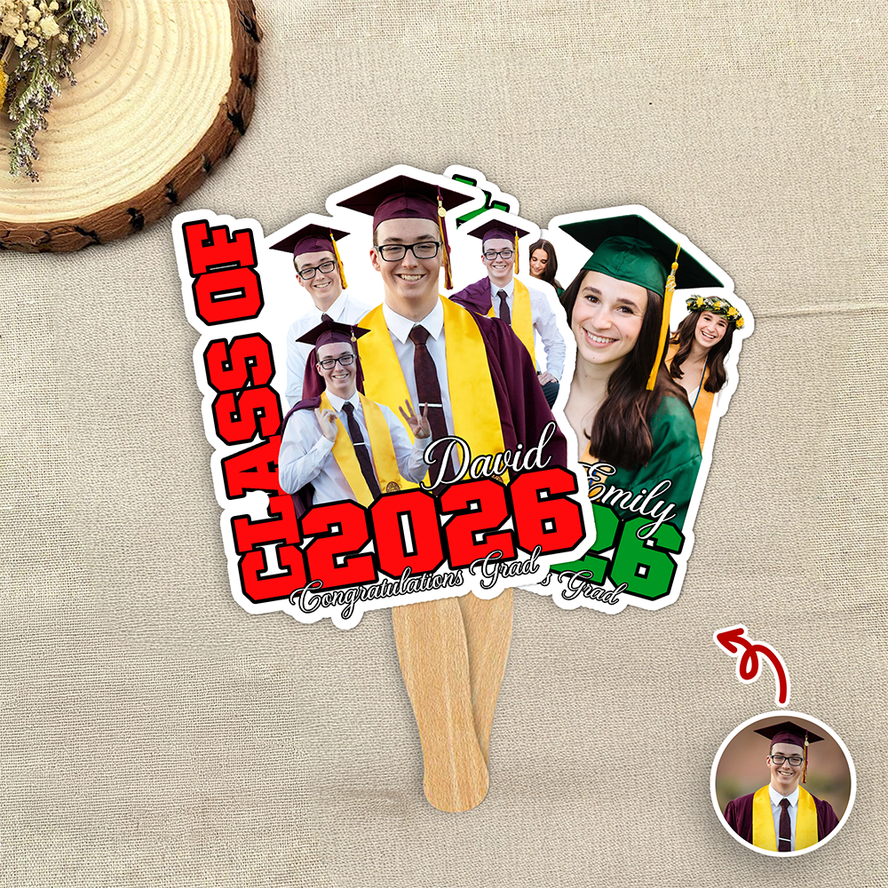 Custom Photo Class Of 2026 Graduation Face Fan HA75 920042