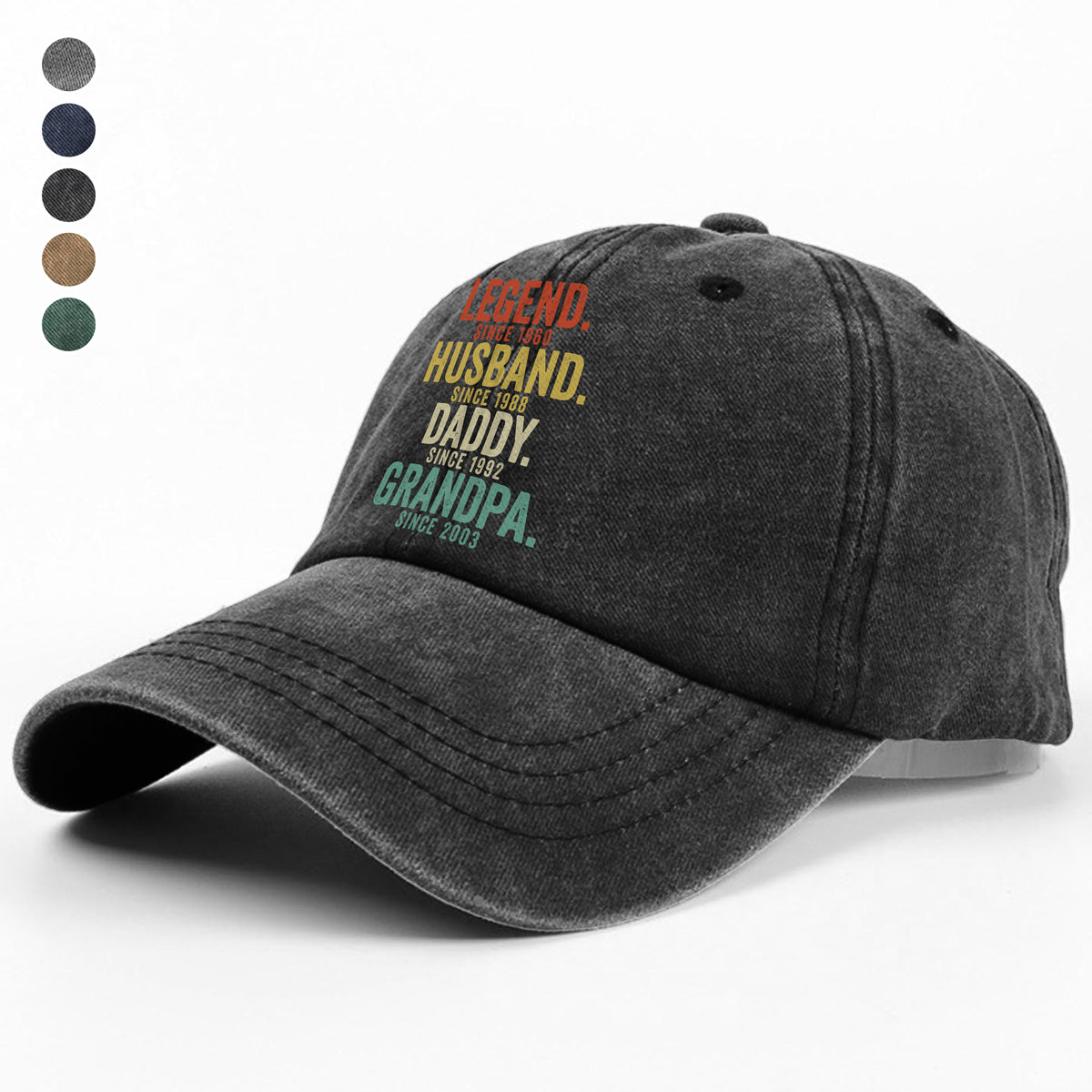 Legend Husband Dad Papa With Vintage Washed Denim Baseball Cap Personalized Gift For Dad, Grandpa HO82 894428