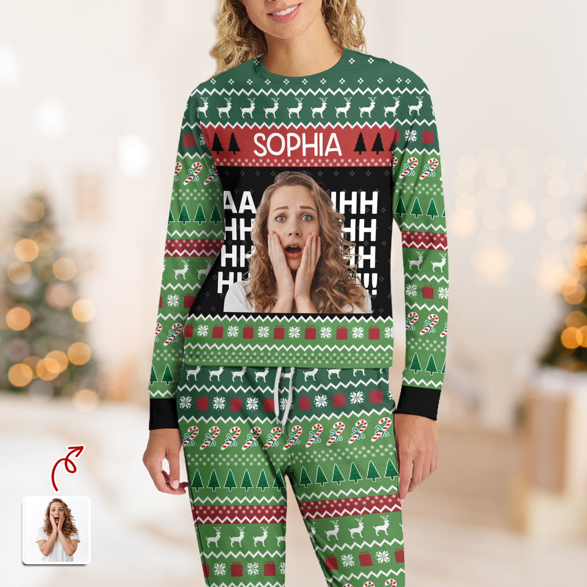 Custom Photo And Name AHHHHH Sleepwear TH10 896609