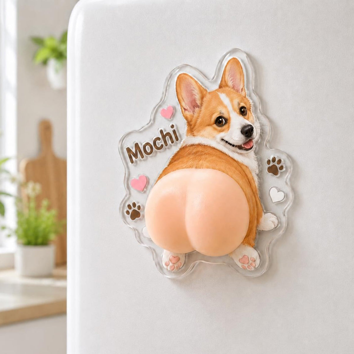 Custom Pet Photo Funny Butt Squishy Fridge Magnet Gift For Dog Lovers Cat Lovers CH07 911874