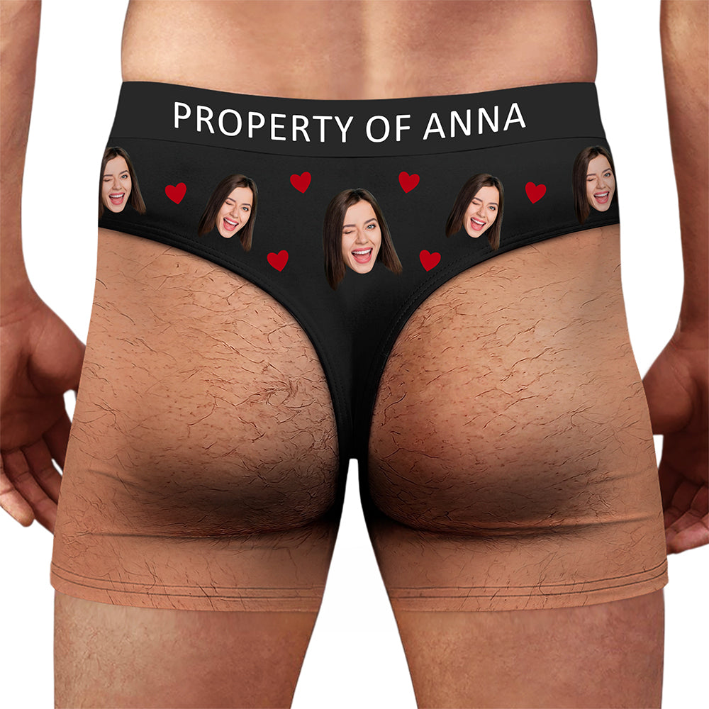 Custom Funny Face Men's Boxer Briefs – Personalized Gift for Him LM32 669549