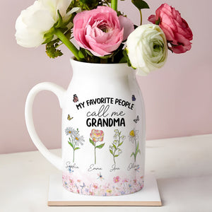My Favorite People Call Me Mommy And Grandma Personalized Vase LM32 893963