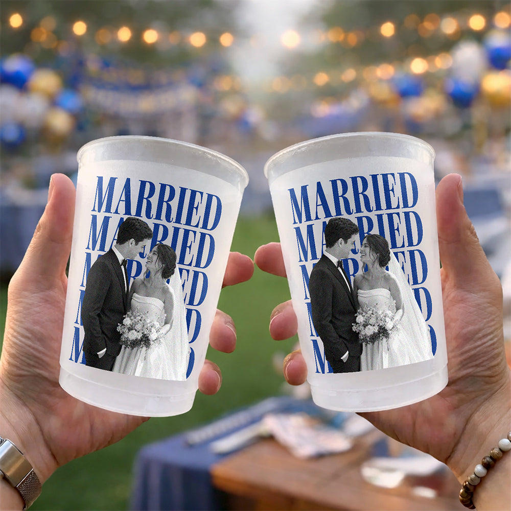 Custom Couple Photo Married Engaged Vintage Cups, Personalized Anniversary Keepsake TH10 170571