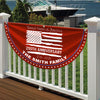 Custom Family Name USA 250th Anniversary Non-Pleated Fan Flag HA75 920290