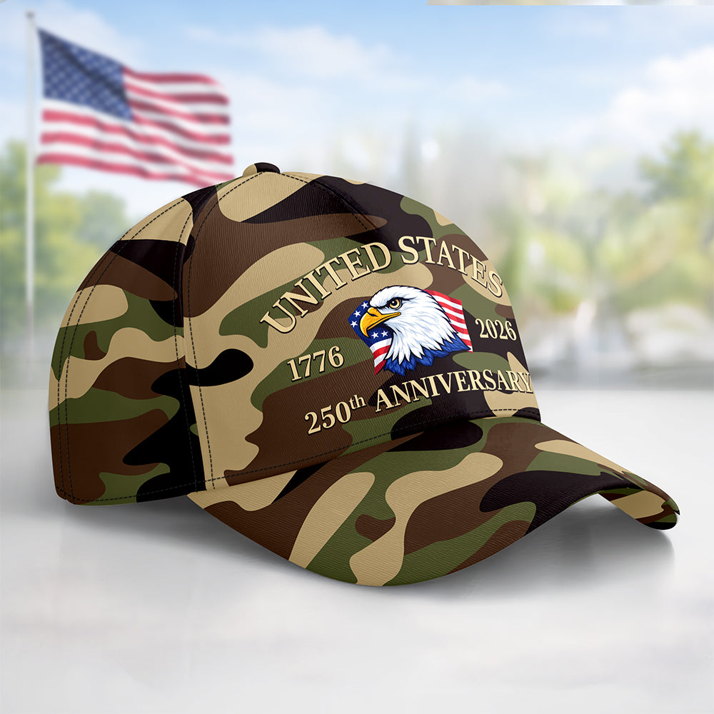 Custom Name United State America 250 Years AOP Cap TH10 169501