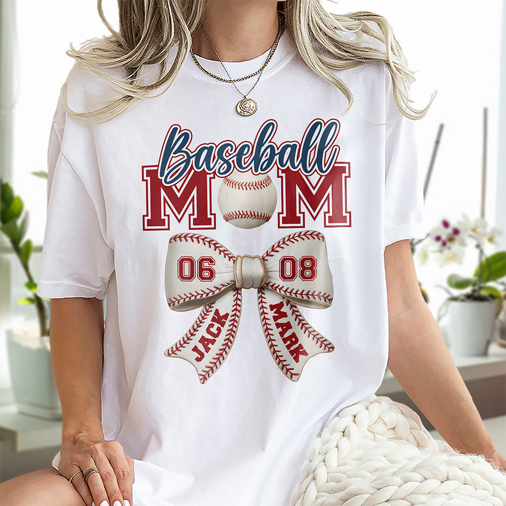 Custom Name Baseball Mom Coquette Bright Shirt CH07 895312