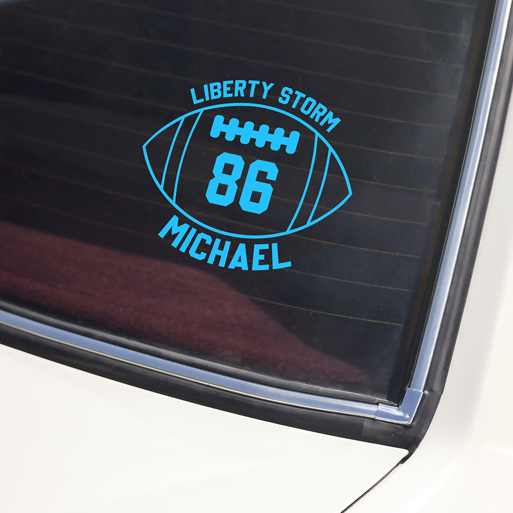 Personalized Football Player Car Window Decal Sticker CH07 910336