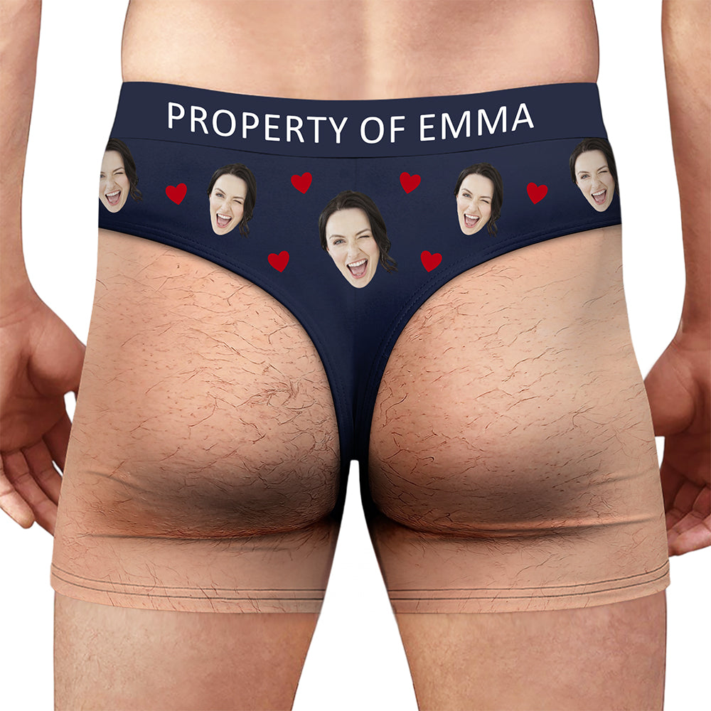 Custom Funny Face Men's Boxer Briefs – Personalized Gift for Him LM32 669549